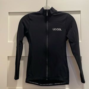 Le Col black women’s full zip long sleeve cycling jersey- excellent condition